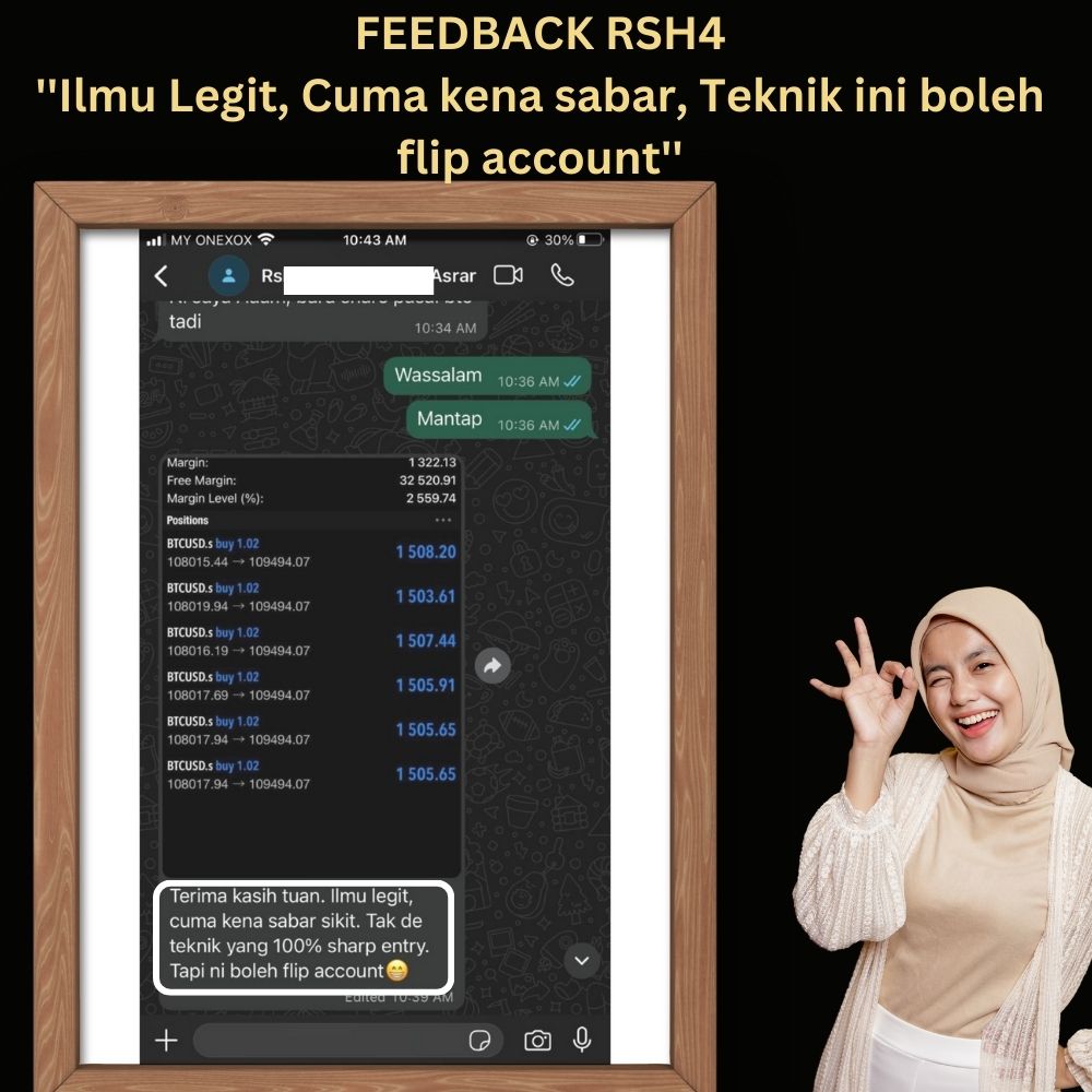 Feedback pelajar RSH4: Ilmu legit, cuma kena sabar. Teknik ini boleh flip account